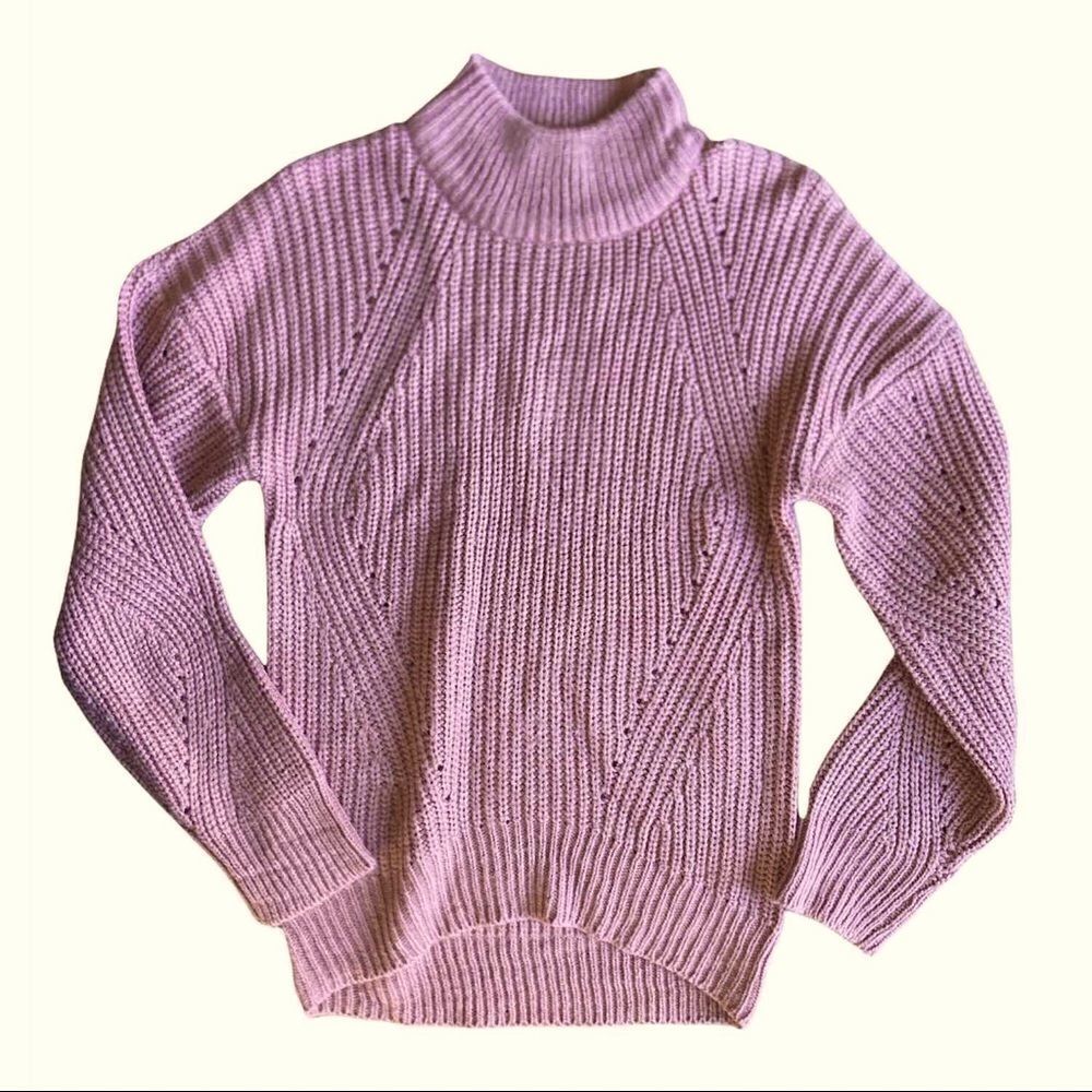 Poof apparel high neck knit sweater size Small